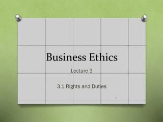 Business Ethics