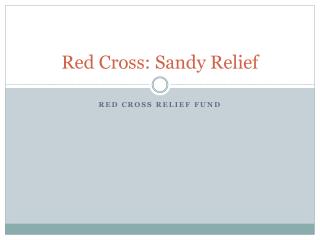 Red Cross: Sandy Relief