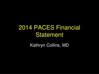 2014 PACES Financial Statement