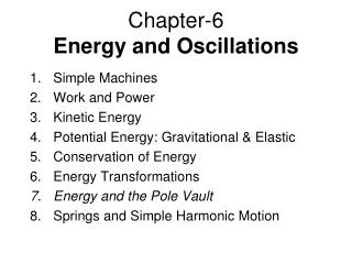 Chapter-6 Energy and Oscillations