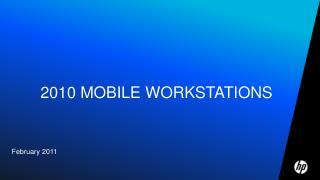 2010 Mobile workstations