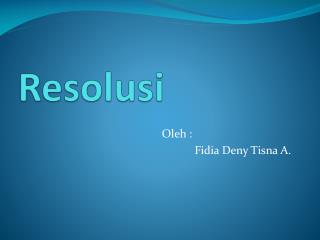 Resolusi
