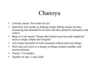 Chanoyu