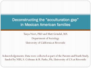 Deconstructing the “acculturation gap” in Mexican American families