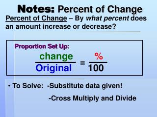 Notes: Percent of Change