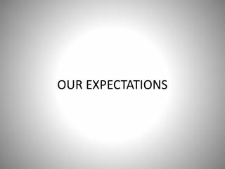 OUR EXPECTATIONS