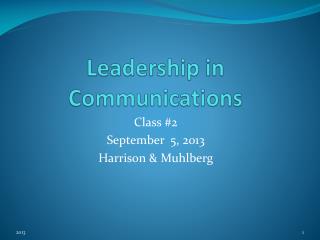 Leadership in Communications