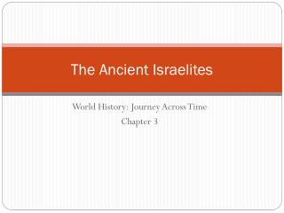 The Ancient Israelites