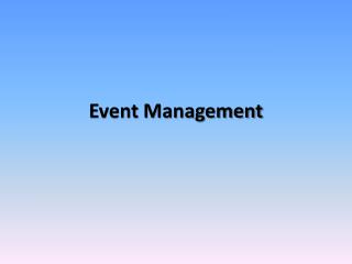 Event Management