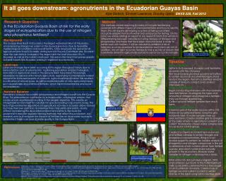It all goes downstream: agronutrients in the Ecuadorian Guayas Basin