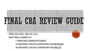 FINAL CBA REVIEW GUIDE