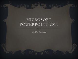 Microsoft Powerpoint 2011