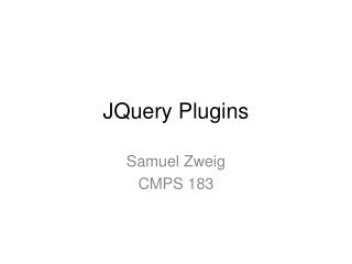 JQuery Plugins