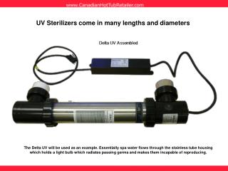 UV Sterilizers come in many lengths and diameters