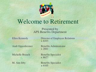 Welcome to Retirement