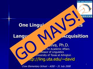 One Linguist’s Perspectives on Language &amp; Literacy Acquisition