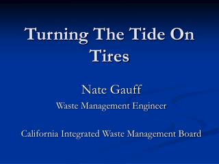 Turning The Tide On Tires