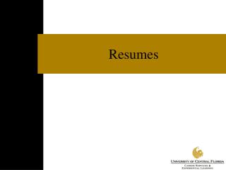 Resumes