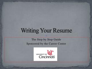 Writing Your Resume