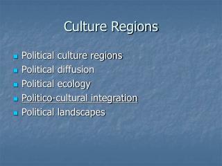 Culture Regions