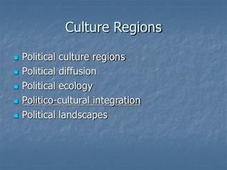 Culture Regions