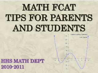 MATH FCAT TIPS FOR PARENTS AND STUDENTS