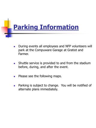 Parking Information