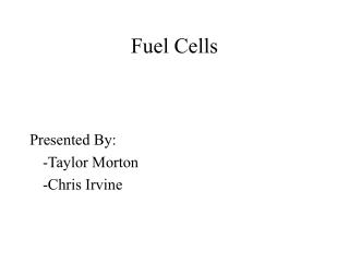 Fuel Cells