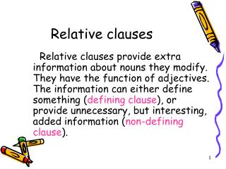 Relative clauses