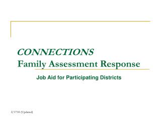 CONNECTIONS Family Assessment Response