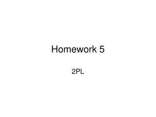 Homework 5