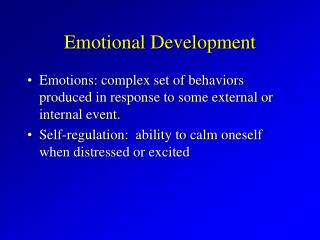 Emotional Development