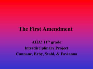 The First Amendment