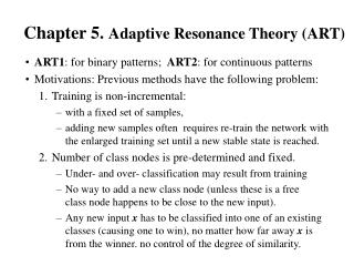 Chapter 5. Adaptive Resonance Theory (ART)