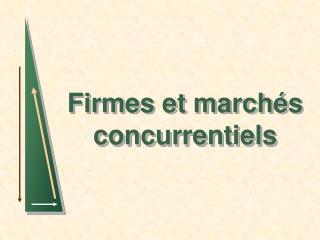 Firmes et marchés concurrentiels