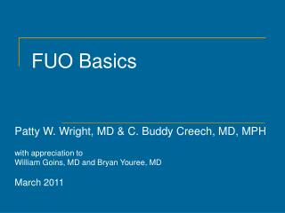 FUO Basics