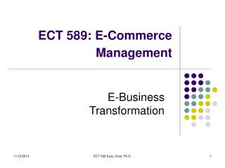 ECT 589: E-Commerce Management