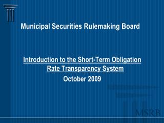 Municipal Securities Rulemaking Board