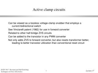 Active clamp circuits