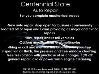 Centennial State Auto Repair