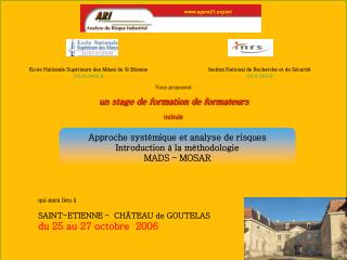 Vous proposent un stage de formation de formateurs intitulé qui aura lieu à