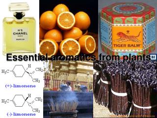 Essential aromatics from plants