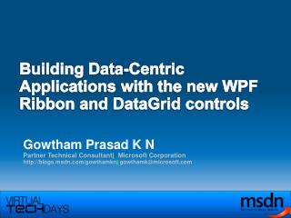 Building Data-Centric Applications with the new WPF Ribbon and DataGrid controls