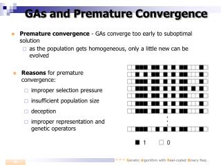 GAs and Premature Convergence