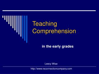 Teaching Comprehension