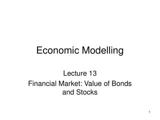 Economic Modelling