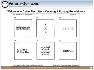 Welcome to Cyber Recruiter – Creating &amp; Posting Requisitions