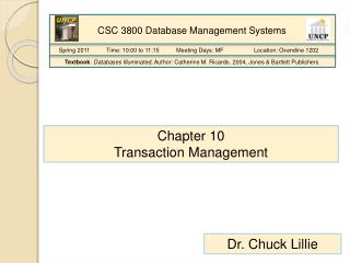 Chapter 10 Transaction Management