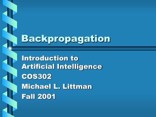 Backpropagation