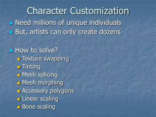 Character Customization